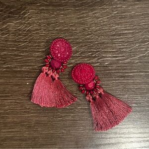 Purple/Pink Tassel Earrings